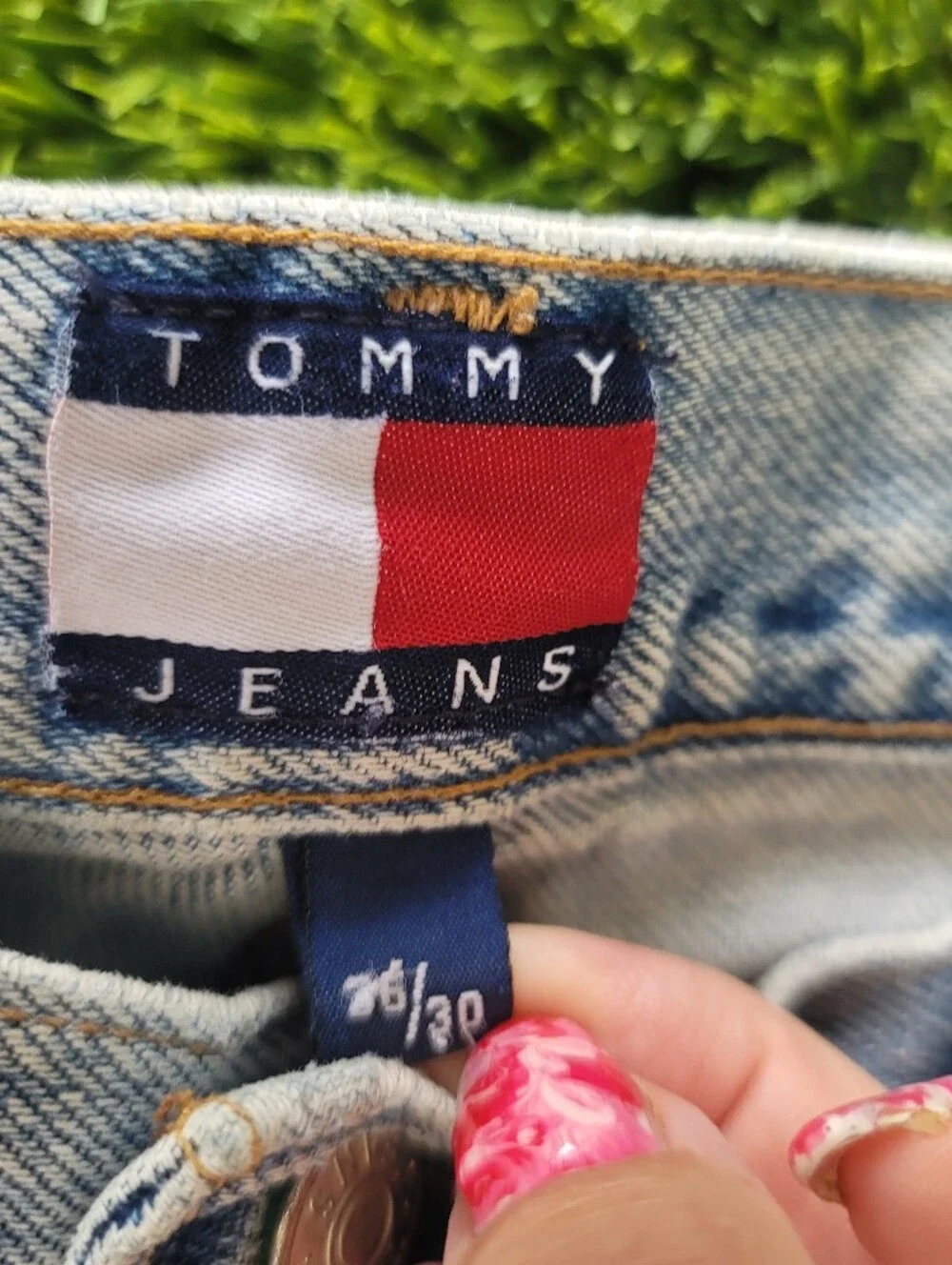 Vintage Tommy Hilfiger Men's Jeans | 36x30 | Light Wash | Y2K Distressed Denim